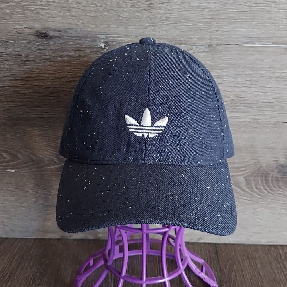 Adidas Trefoil Hat Strapaback Cap Navy Blue Speckled Spots Activewear